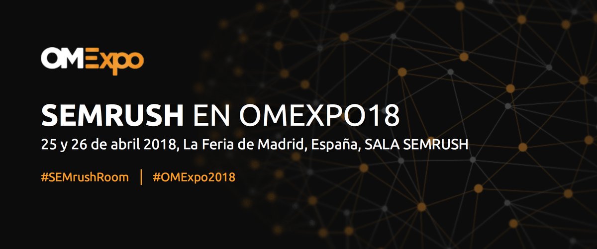 yana_kotrutsa's tweet photo. ¡Te esperamos en la II edición de #SEMrushRoom en #OMExpo18!  Aquí está la agenda de nuestro evento “Crea tu #eCommerce de éxito” para los profesionales de #MarketingDigital 🔜 https://t.co/sEWRLTCWpS https://t.co/SYy2Se9NzH