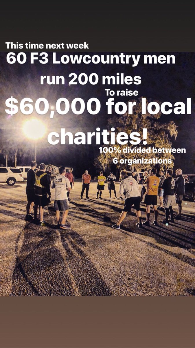 F3Lowcountry (@f3lowcountry) on Twitter photo Countdown is on. Still time to help reach our goal to help 6 local charities. Like #f3lowcountryfoundation on FB and follow F3lowcountry on insta. #p200strong <a href="/f3nation/">F3</a> <a href="/F3Beaufort/">F3BeaufortSC</a> <a href="/F3Columbia/">F3 Columbia</a> <a href="/F3Charleston/">F3 Charleston</a> <a href="/F3Bluffton/">F3 Bluffton</a> Countdown is on. Still time to help reach our goal to help 6 local charities. Like #f3lowcountryfoundation on FB and follow F3lowcountry on insta. #p200strong <a href="/f3nation/">F3</a> <a href="/F3Beaufort/">F3BeaufortSC</a> <a href="/F3Columbia/">F3 Columbia</a> <a href="/F3Charleston/">F3 Charleston</a> <a href="/F3Bluffton/">F3 Bluffton</a>