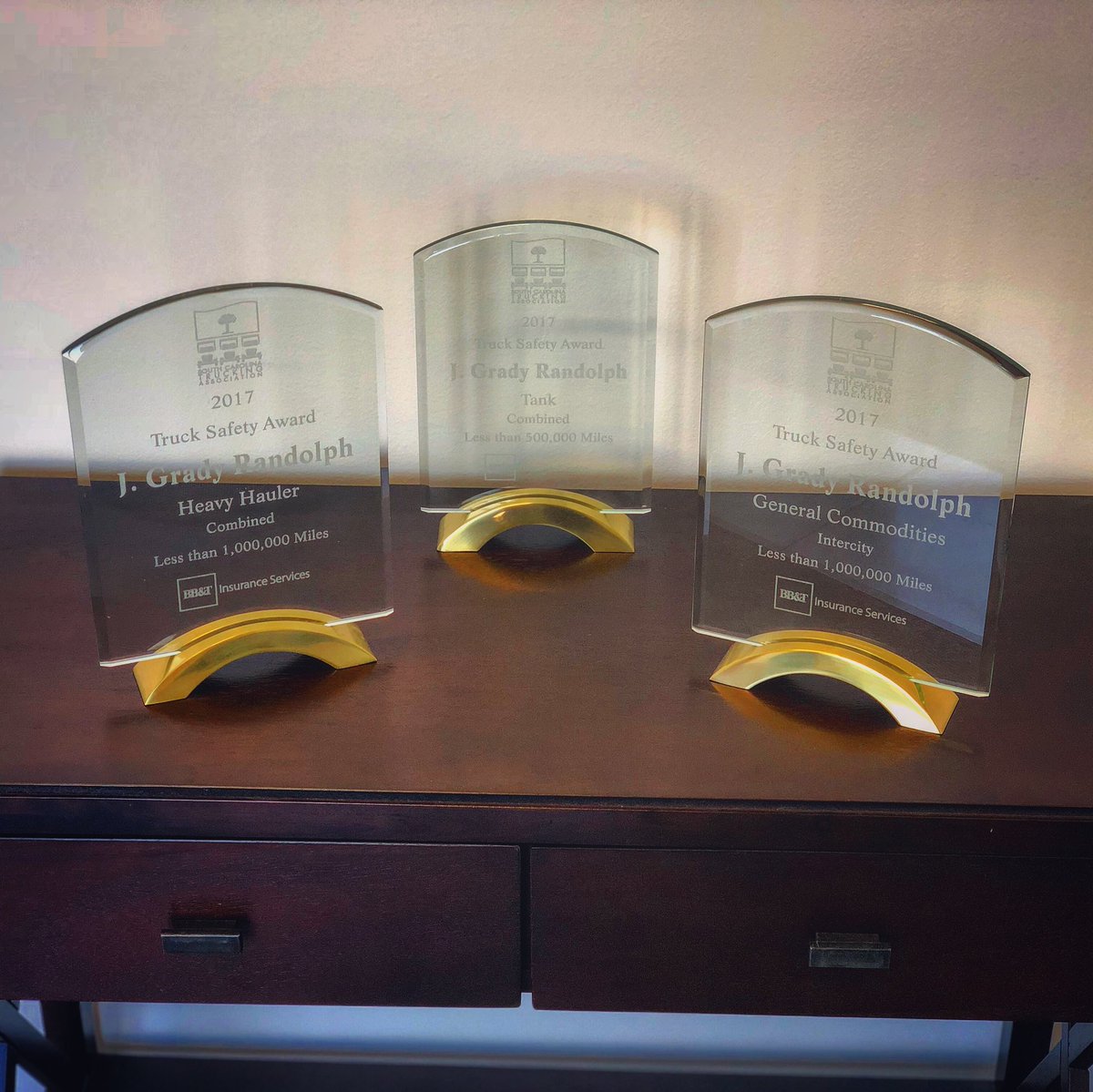 Wednesday night was the SCTA’s annual Truck Fest and JGR took home a total of 5 safety awards! Thank you to all of our drivers for continuing to make safety a priority!