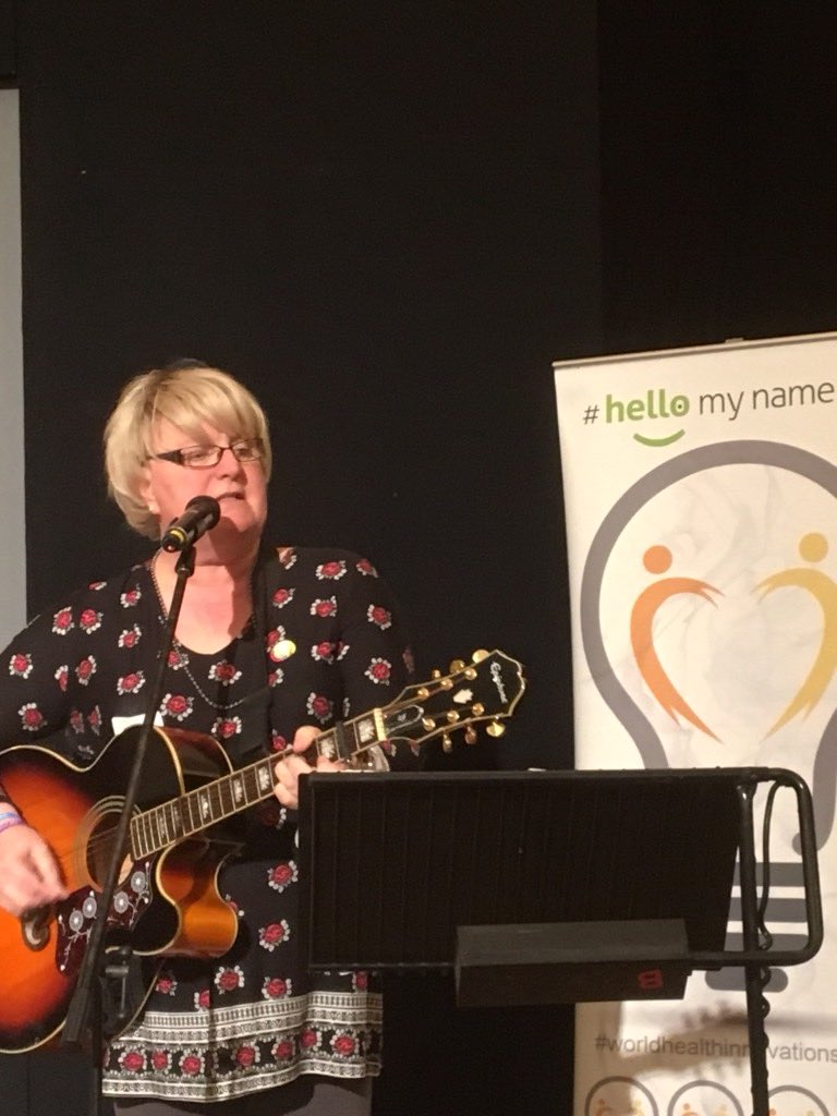 The brilliant @countrymusogirl performs at the World Health Summit today putting Wigan on the map! #WHISFC18