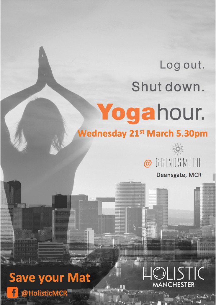 holisticmcrlpl's tweet photo. Meet the Holistic Yoga Festival team at #YOGAhour, next Wednesday 21st 5.30pm @grindsmith_gn ... 🧘♂️☕️🧘♀️
Hatha based & suitable for all levels, focus on body alignment, breath work & feeling goooood 🤩✌🏼
#HIFY #yogafestival #jointhejourney #yogaforeveryone https://t.co/5XQwkwkGfl