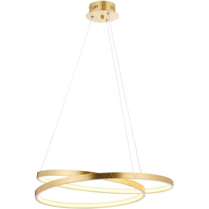 The Scribble ring from <a href="/Endon_Lighting/">Endon Lighting</a> is an LED ceiling pendant finished in a gold leaf &amp; frosted acrylic. Formed from a twisted design which gives the optical illusion of being 2 rings. Low maintenance costs and energy efficient. 😁moonlightdesign.co.uk/interior-light… … #decor #LED