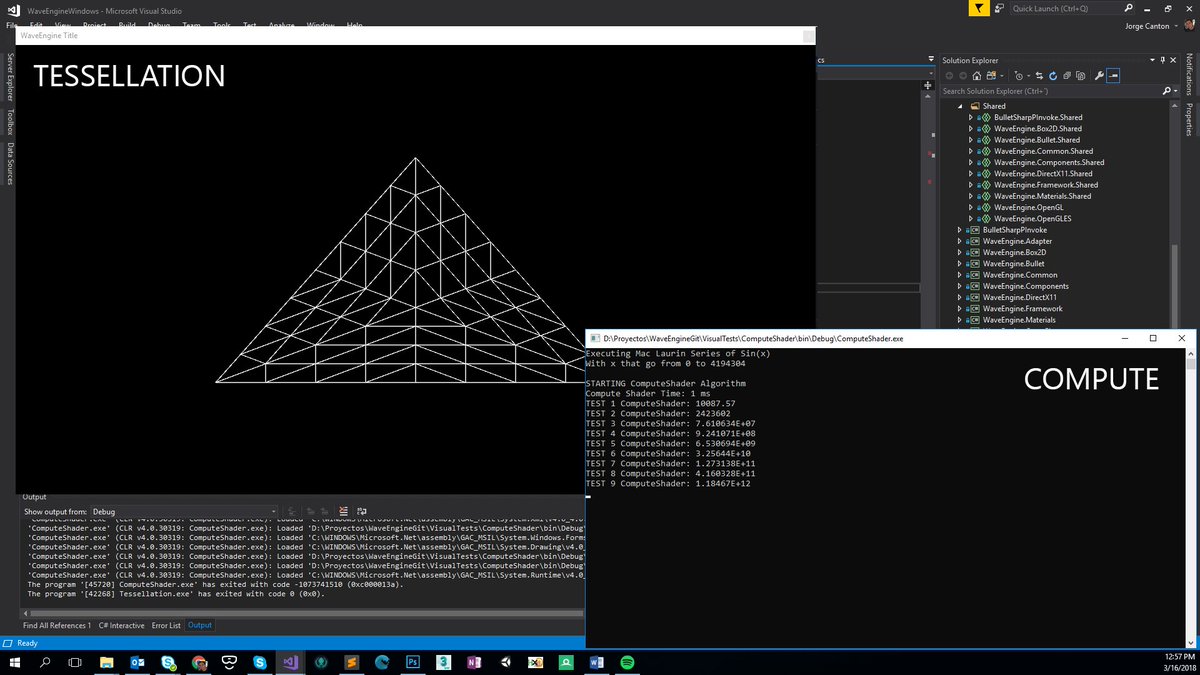 jorge_magic's tweet image. Tessellation and Compute shader running on new #WaveEngine low level API (#DirectX 11 and #OpenGL 4.6 supported)