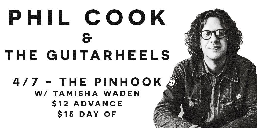 thepinhook's tweet image. Tickets on sale NOW for @philcookmusic’s hometown show 4/7 w/ @TamishaWaden ticketf.ly/2pfEvPo #phk #philcook #sinceforever #durham