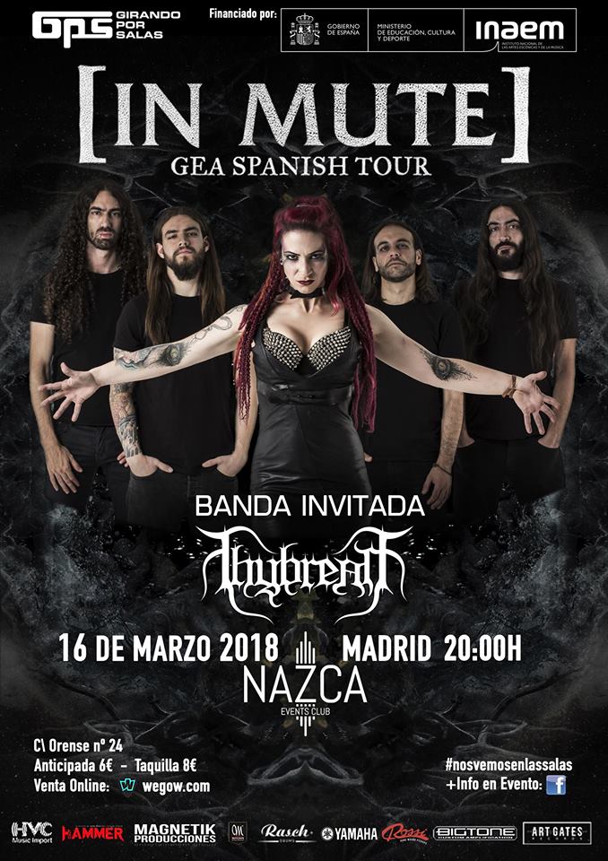 ArtGatesRecords's tweet photo. El fin de semana se presenta brutal. @INMUTEBAND estarán hoy en Madrid y ma��ana sábado en Cangas do Morrazo para reventar tímpanos presentando "Gea" ¿Te lo vas a perder?
¡Entradas disponibles en @wegowES !
#GeaSpanishTour #AGR @EstefaniaGE https://t.co/VqUOJYFyLQ