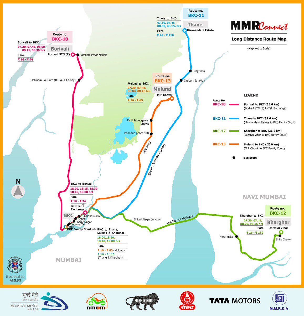 TransportGuy_'s tweet photo. All new #eco-friendly point to point #ACbus launched in #Mumbai today! #BKC #SmartCity https://t.co/DWInn11RKU