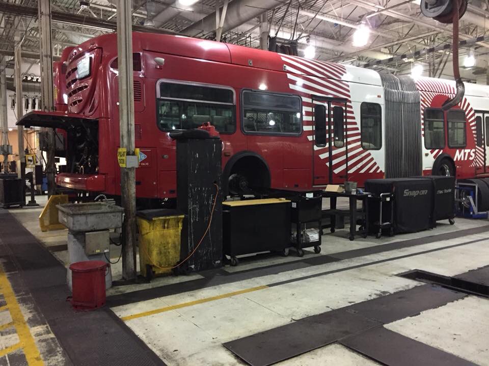 IBEW465's tweet photo. IBEW 465 proudly represents 190 Mechanics and Transit Maintanence Workers at @sdmts. Our local transit system is one of the safest and most reliable in the nation thanks to the hard work of our #ProudUnionMembers. #WeMakeMTSgo #SanDiegoUtilityWorkers @ibew #UnionMechanics #🔧🔨 https://t.co/n9Wb4tGDBl