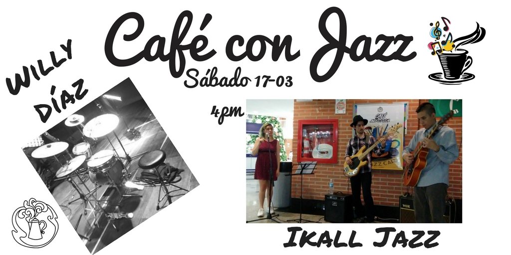 Recargate ☕🎶!
Mañana te esperamos a las 4pm  en el #citymarketccs  
Siempre hay alternativas,  nunca desista! 
#cafeconjazz #cafemicosa