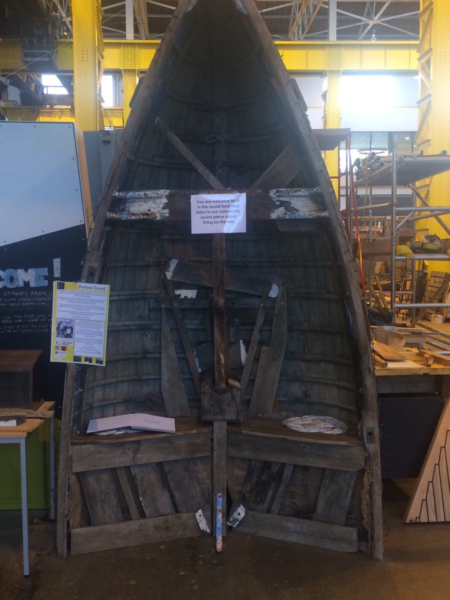 ContemporaryCo's tweet photo. Last chance to see the good ship Mudlark - our community sound installation @IBTCPortsmouth Boathouse4 Historic Dockyard - thanks so much for hosting this collaborative work since October! Ends next Friday. Sound piece lives on: https://t.co/tK60Ie8pze https://t.co/qhbYgbt9OU