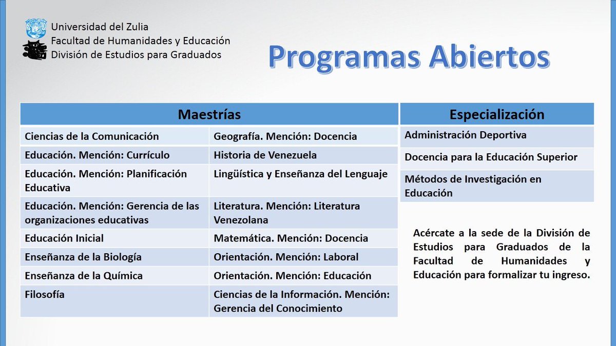 posgradofheluz's tweet photo. ¡Atención universitarios!
Abierto proceso de preinscripción I-2018 para los programas de #PostgradoFHE
Ingresa a nuestras filas del conocimiento 
+Info >> https://t.co/00O2oEUgw4 https://t.co/Cz1CAVwDpP