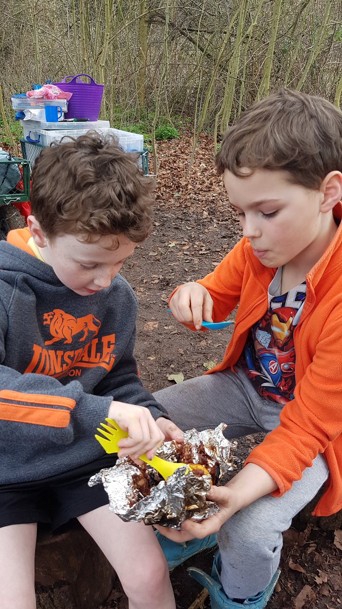 Chocolate orange cake on an open fire, only at #ForestSchool @Whyteleafe_sch #lovemyjob #cookingonanopenfire