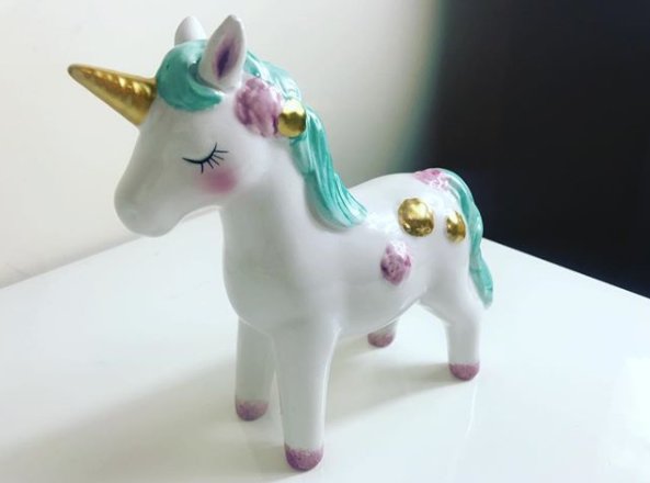 asda's tweet photo. Our #unicorn ornaments are flying off the shelves – pick one up for £5 to make a magical statement in your home: https://t.co/OX8U1k5Y06 Thanks to Melanie for sharing this fab pic on Instagram. 🦄 https://t.co/0ergJ19WfX