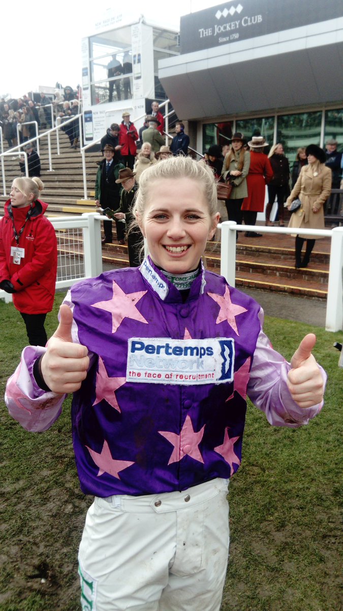 JoeSeward1's tweet photo. Congratulations to a smiling @bridgeandrews here @CheltenhamRaces after she'd won the County Hurdle on 33/1 Chance #MOHAAYED @DSkeltonRacing
Her sister also ride a Cheltenham winner SUMMERVILLE BOY but it was in @KillarneyRaces bumper
#BridgetAndrews
#CheltenhamFestival https://t.co/RSAqvVq9lR