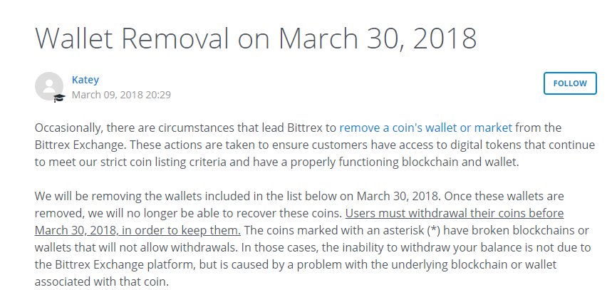 WhalePanda's tweet image. 82 tokens/coins about to be removed from @Bittrex by the end of the month. support.bittrex.com/hc/en-us/artic…