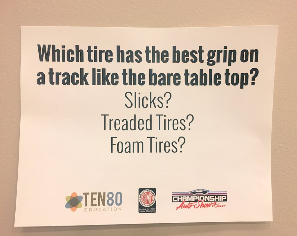 EllieMaeMatlock's tweet photo. TWolves deciding which tire has the best grip! #RMShal #WeAreRMS #WeRTen80 #SEMAeducation #Proud2bMPS https://t.co/OzZziVsVEd