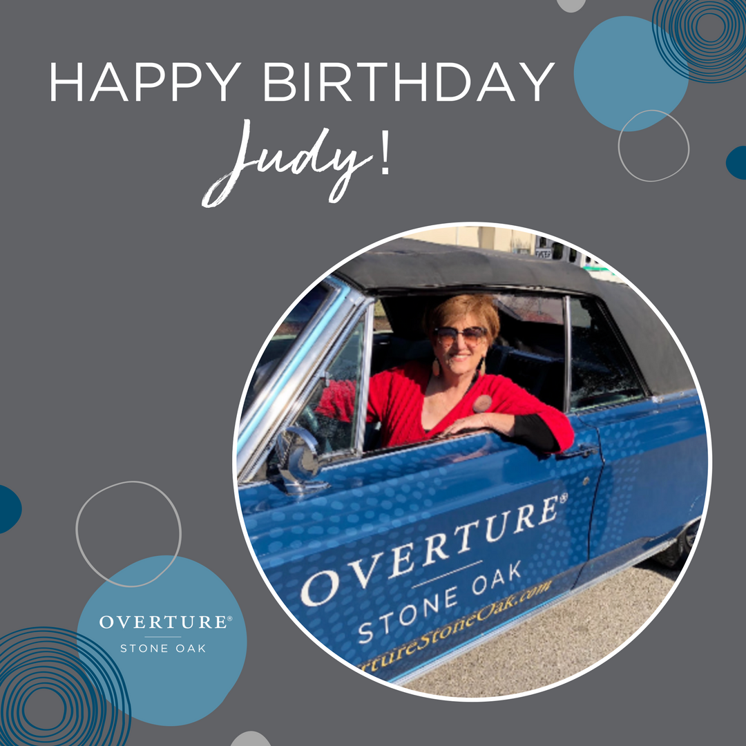 OvertureSO's tweet photo. We're all smiles at Overture Stone Oak, because it's time to celebrate! Happy Birthday to our very own Judy O'Connor! 

We'll cut you some slack on wearing green tomorrow! 🍀 https://t.co/dNzJUp7vgM