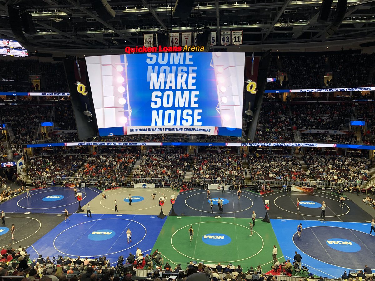 CKAwrestling's tweet photo. Quartersssss. ��� Best round of the whole tourney is about to start. Win here.... and you’re an All American! #NCAAWrestling #TimetoShine #d1wrestle #cliffkeen #keepwrestling #marchmatness @ncaawrestling https://t.co/AA2bu9Gv8A
