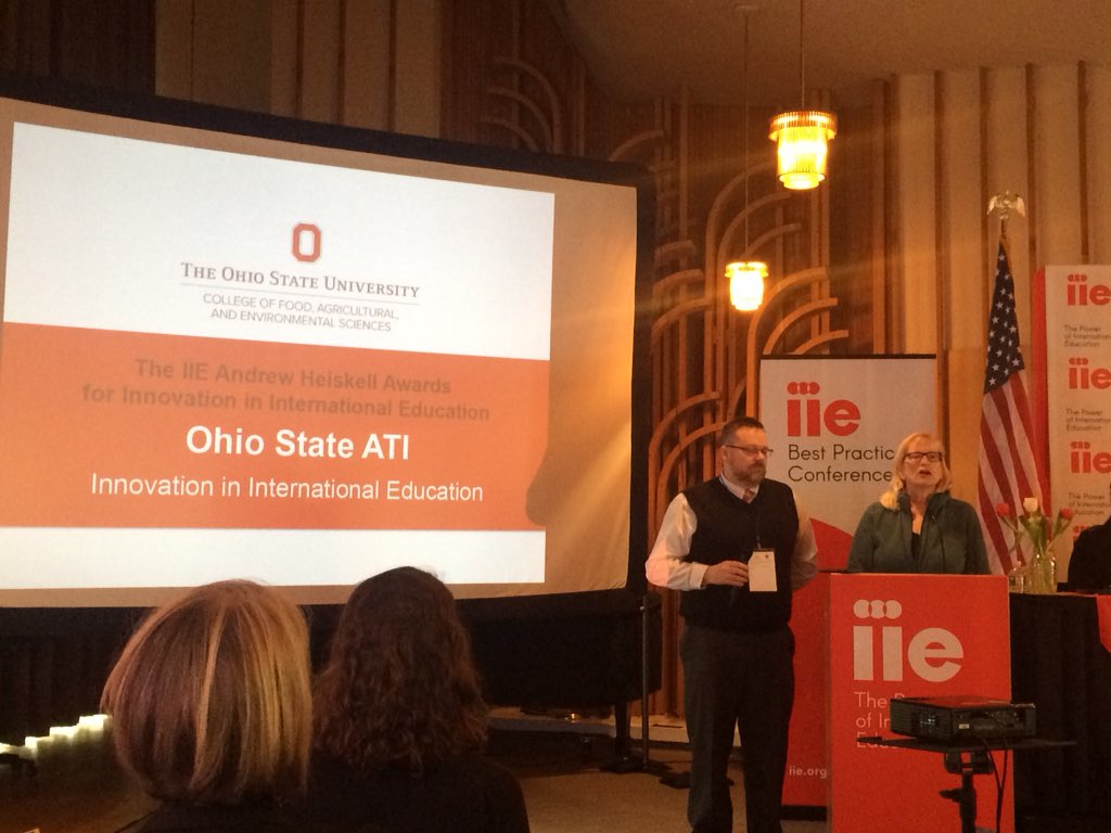 UniCologneNY's tweet photo. What started with an idea to bring students to #Ghana and continued w building up #relationships w farmers and researching practice in local hospitals is now an award winning #international #Education & #research program in its 15th year. D. R. Elder @OhioState #IIEConference18 https://t.co/8gAHZSPfnH