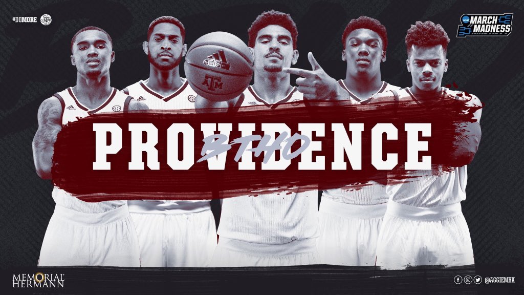 Graphic showing five men’s starters with text “BTHO Providence”