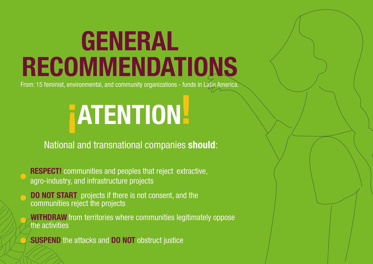 FAU_LAC's tweet photo. Let's activate solidarity networks to defend women defenders! FOR Justice, FOR nature, FOR our territories, FOR life.  #ResistImpunity 💪🏾💚

Regional Report 👉🏾 https://t.co/EoZhd4EGXy
Executive Summary of the Regional Report 👉🏾 https://t.co/0kdwy51JO7 https://t.co/ezeO8kd0PS