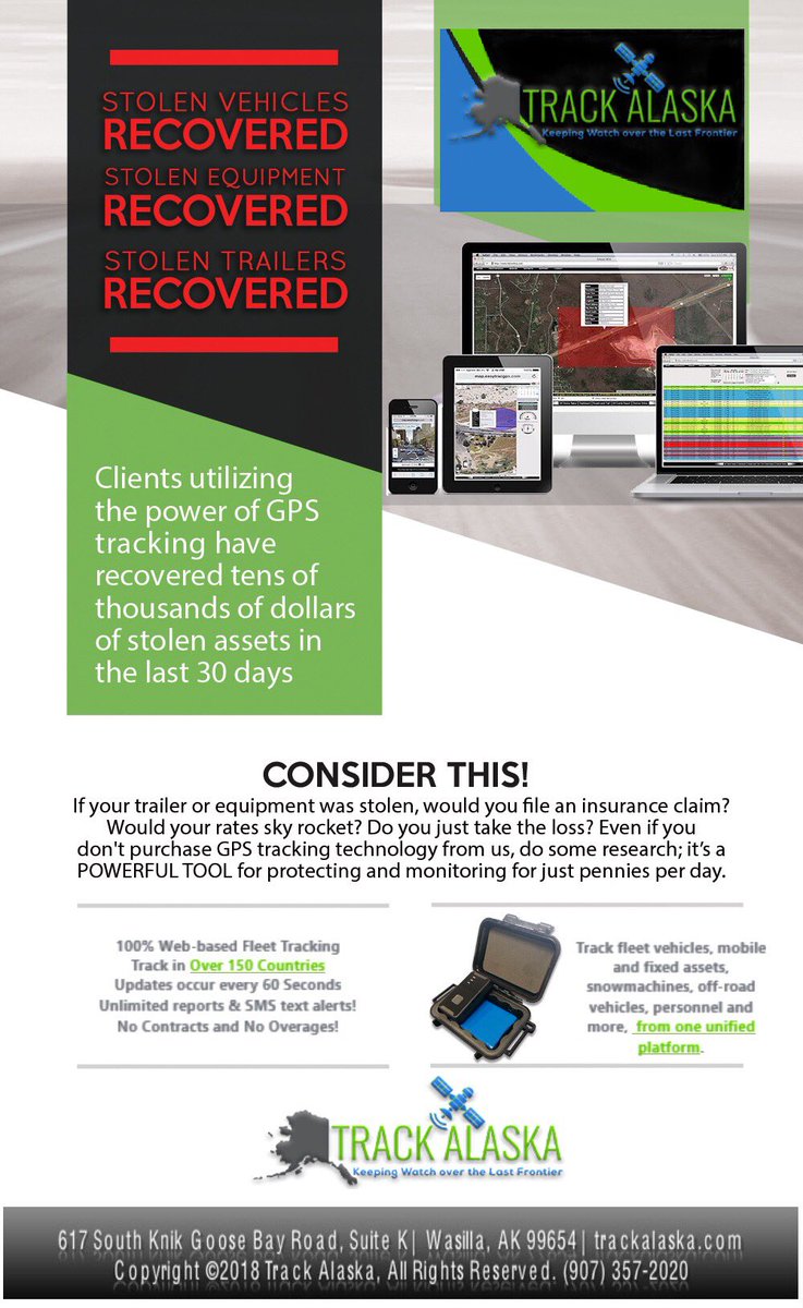 TrackAlaska's tweet image. We require the TOUGHEST equipment to hold up against the elements and Track Alaska has delivered with excellence! The results are nothing short of incredible and are sure not to disappoint even the harshest of critics. #recovered #secure
#photooftheday #amazing #alaska #friday