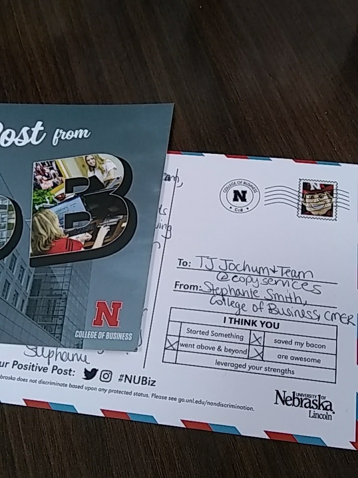 stephnews's tweet photo. Sending a cross-campus #CoBPositivePost thanking their team for helping our efforts and competition succeed! #TeamACCTandCMER #NUBiz https://t.co/ufIi1LtjFv