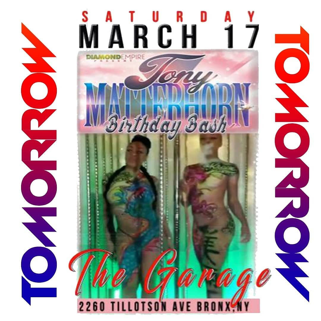 djsatday's tweet photo. Tomarow tomarow
Tony matternorn birthday party at the garage night club in Bronx New York city. #getthere https://t.co/oJwihlOCEj