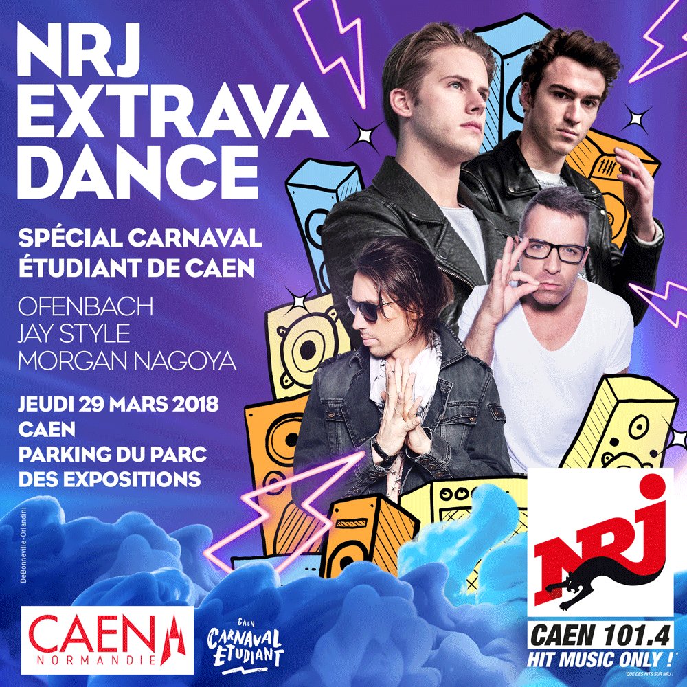 CarnavalCaen's tweet photo. C’est @NRJhitmusiconly qui se charge de l’animation au Parc Expo cette année après le rassemblement et le défilé. Au programme : Ofenbach, Jay Style, Morgan Nagoya ainsi que des djs locaux qui ont gagné le concours NRJ DJ Cast 🆒⚡️ #carnavalcaen https://t.co/MvHdFX4LAx