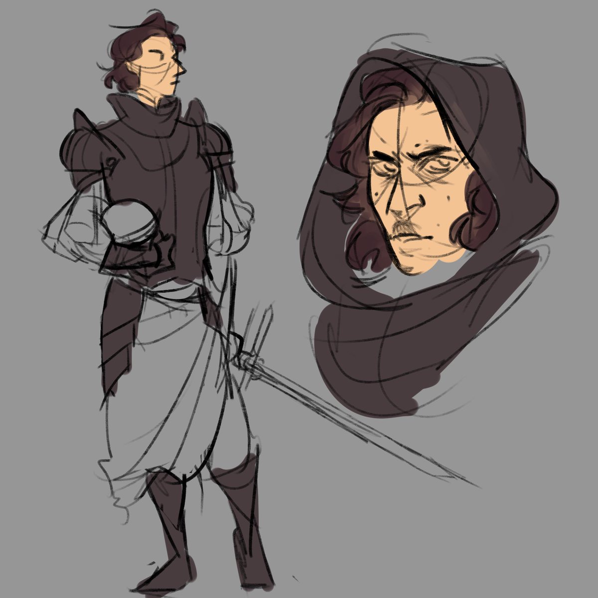 i remember i wanted an actual knight ren and tried to draw it 