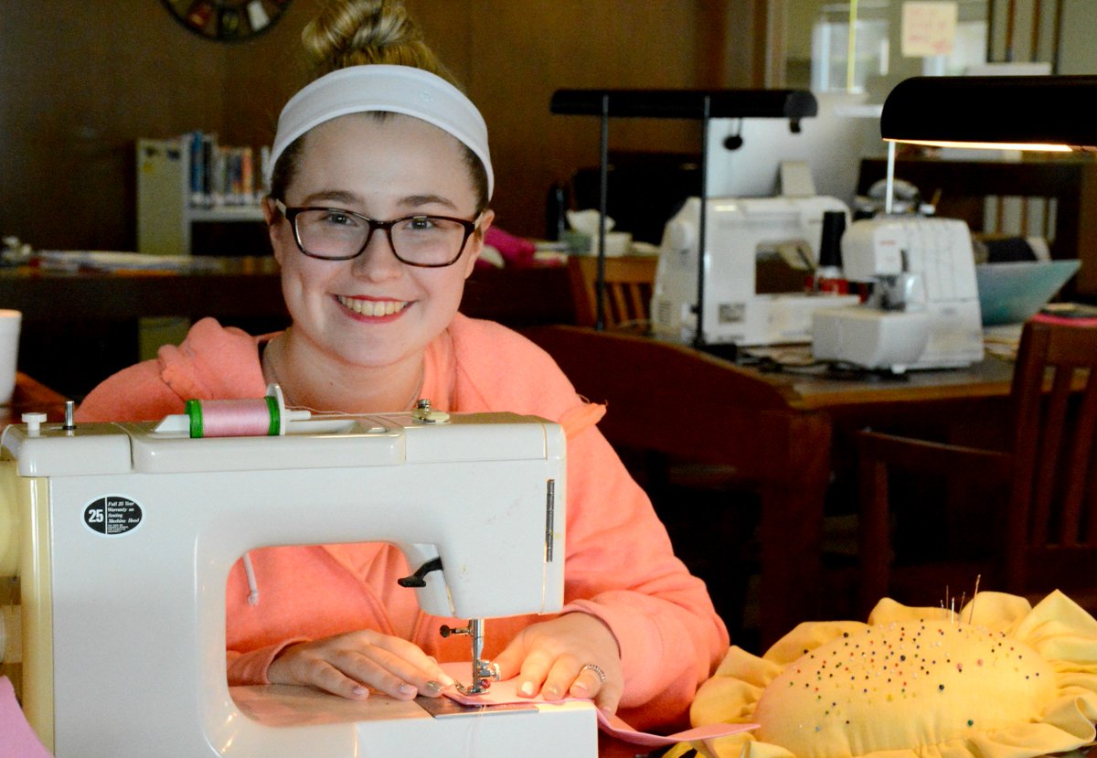 hhokc's tweet image. The art of sewing is not lost on these Chargers! #sewingtechniques #designandcreate #letsmakesomething #HHExplore18 #hhokc