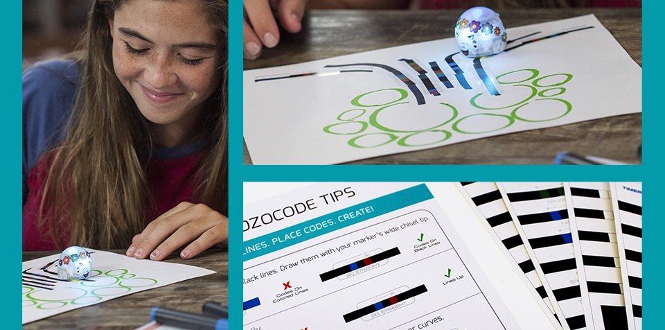 Ozobot's tweet image. Get to know your new best bot on the Playground. Learn how to draw Color Codes, print out games, and get started with OzoBlockly here: bit.ly/2phT58Q #HackCreativity