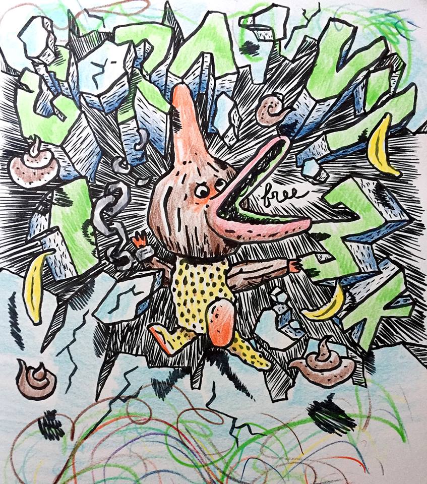 Breaking News! Stretch Goal broken!
After <a href="/TBiskup/">Tim Biskup</a>'s Prankakes release earlier this morning from his cardboard jail in tokyo, he  escaped only to be found pooping on the floor of Osaka based Glico candy factory. 
Have you seen Prankakes?
kickstarter.com/projects/13247…