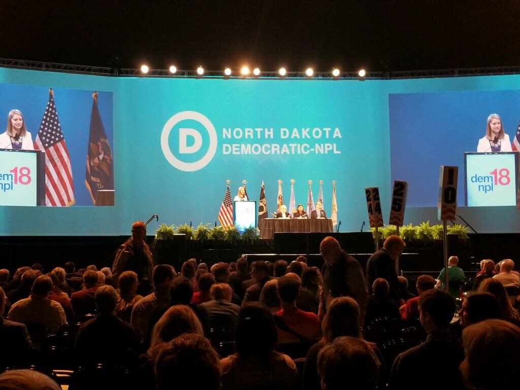 hansonfornd's tweet photo. Great lineup of speakers this afternoon at #demnpl18 #ndpol https://t.co/pv8NTD9N0e