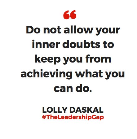 Do not allow your inner doubts to keep you from achieving what you can do. ~<a href="/LollyDaskal/">Lolly Daskal</a> amzn.to/2nfhSuL   #TheLeadershipGap #Leadership #Management #HR #Quote