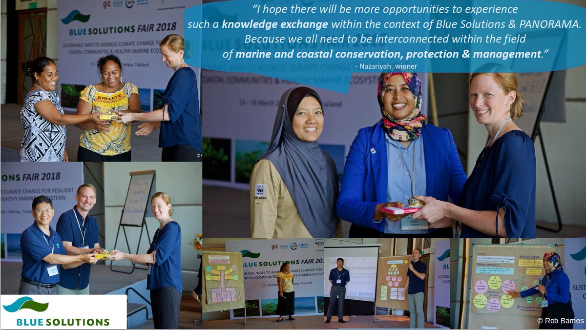 _BlueSolutions's tweet image. Our #BlueSolutionsFair ended today with amazing #PitchPresentations. Congratulations to our winners Sharifa&amp;amp;Nazariyah from @WWFMalaysia, our team from #KiribatiEnvironmentandConservationDivision &amp;amp; our team from #Myanmar. Thanks a lot to everyone for your #effort &amp;amp; #motivation!