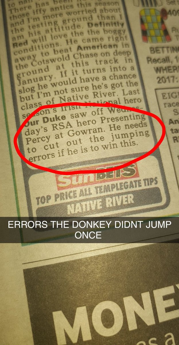 #CheltenhamFestival2018 
Shouldnt enter a horse in a hurdle race that cant jump ! It ran through every fence