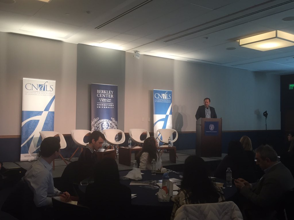 Managing Director Michael Kessler welcomes the full house to the 2018 Doyle Engaging Difference Symposium: Teaching and Learning for Reconciliation <a href="/GUberkleycenter/">Berkley Center</a>