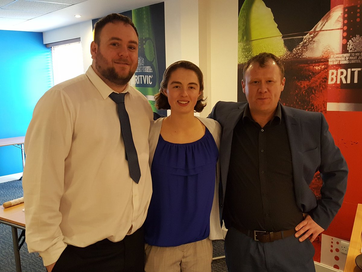 WeAreSUGM's tweet photo. Congratulations Ashley, Georgie and Kevin - winners of of the TT/WI Brand Final! Team Water Bridge take their place in the #KOE18 final to be held in Liverpool on April 11th. 🍽 https://t.co/usARUY8PwX