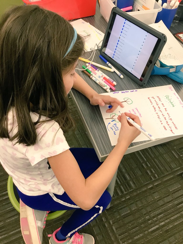 Zoom in on this! #GeniusHour inspired this student to advocate for protecting the environment by creating individual posters for #3rdgraders that are relevant, simple, &amp; practical. Look at what one person can do! #JeffcoChat #AuthenticTask #TransformTheTask #JeffcoGenerations