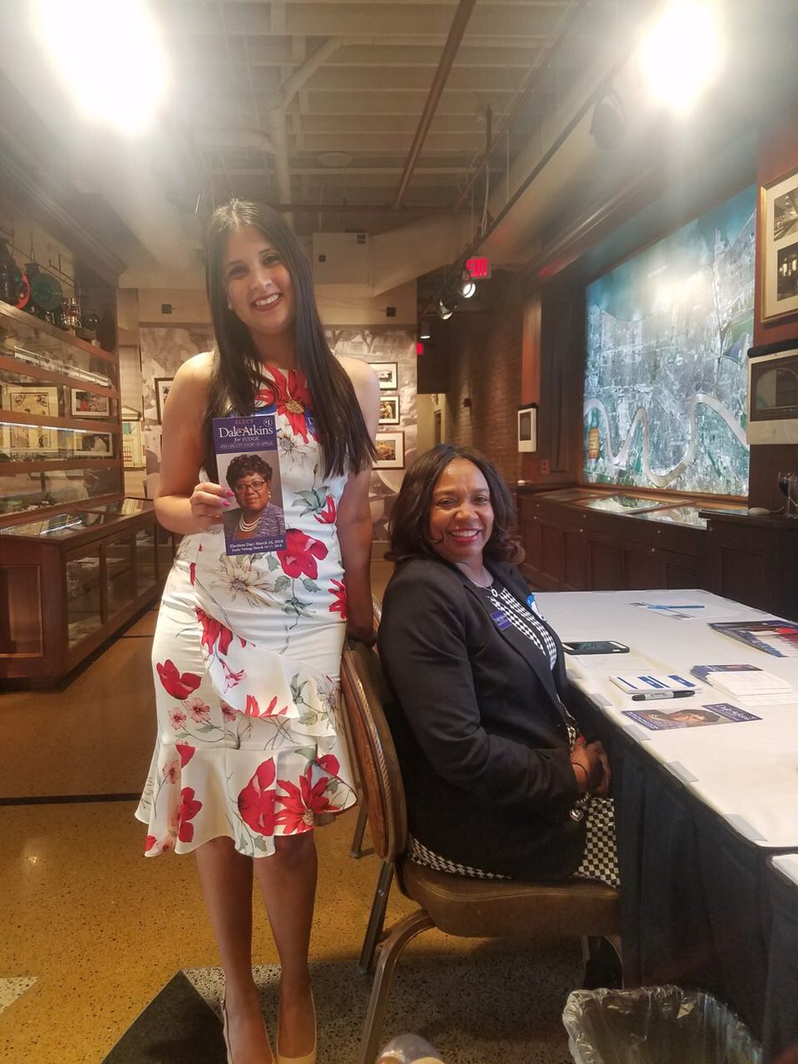 DATKINSFOR4TH's tweet photo. We support #DALEATKINS ! She is a true leader and will be fair and just as a #JUDGE on the Louisiana FOURTH CIRCUIT COURT OF APPEAL! Early Voting ends tomorrow. Cast your votes for her today! #1onTheBallot https://t.co/AFV0GOvzao