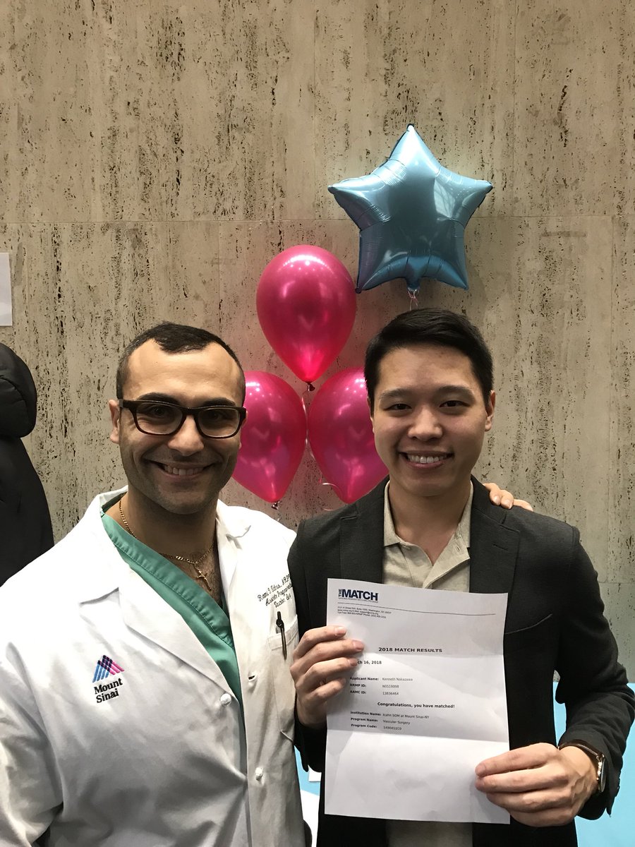 Congratulations to Kenny for matching at Sinai Vascular