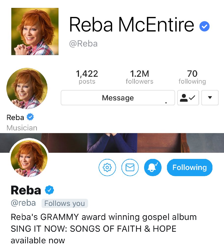 Reba McEntire tweet media