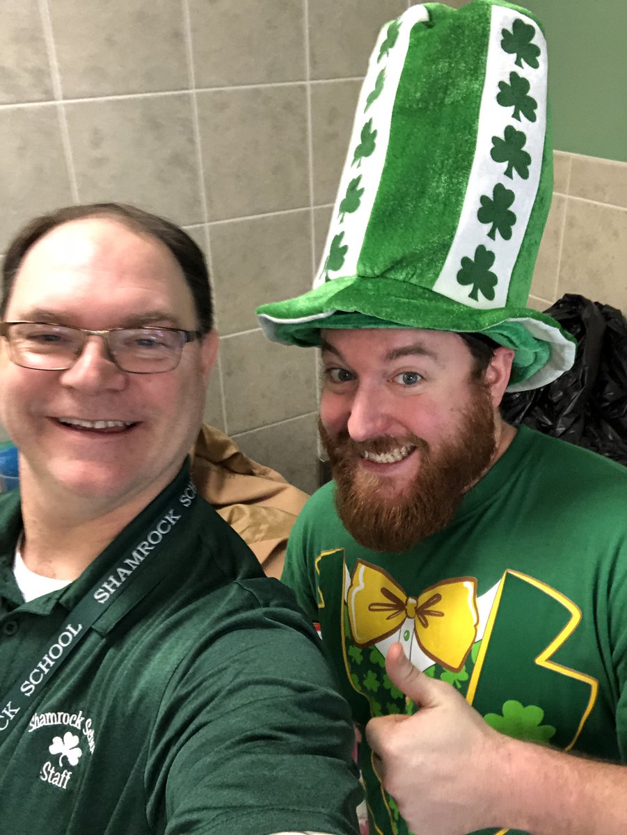WPS_Shamrock's tweet photo. Principal Clark found the Shamrock Leprechaun!  He told him his Pot of Gold will be delivered Saturday Night at @BGCWoburn  St Patrick’s Day Social.  YOU could be the winner?    https://t.co/f2DchFlZ7x https://t.co/Aq8oDKW569