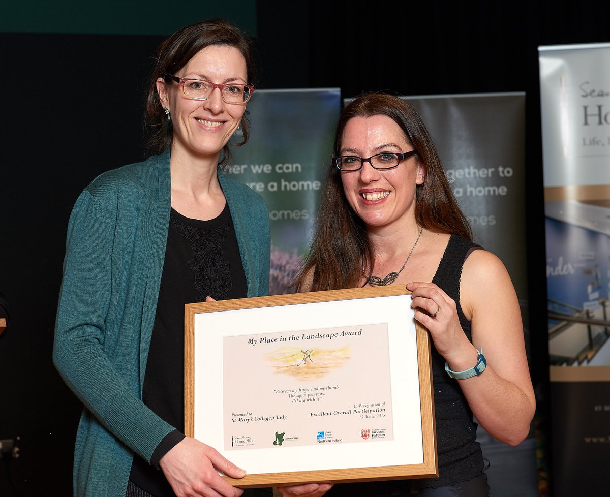 MaireZepf's tweet photo. Yesterday at HomePlace, there were awards too. St. Mary's College, Clady won the schools award and 5 individual young poets were awarded with wooden pens. Their beautiful poems were written after visits into nature around Lough Neagh and Lough Beg with @RSPBNI and @loughneaghlp. https://t.co/eUqaM54Z8m
