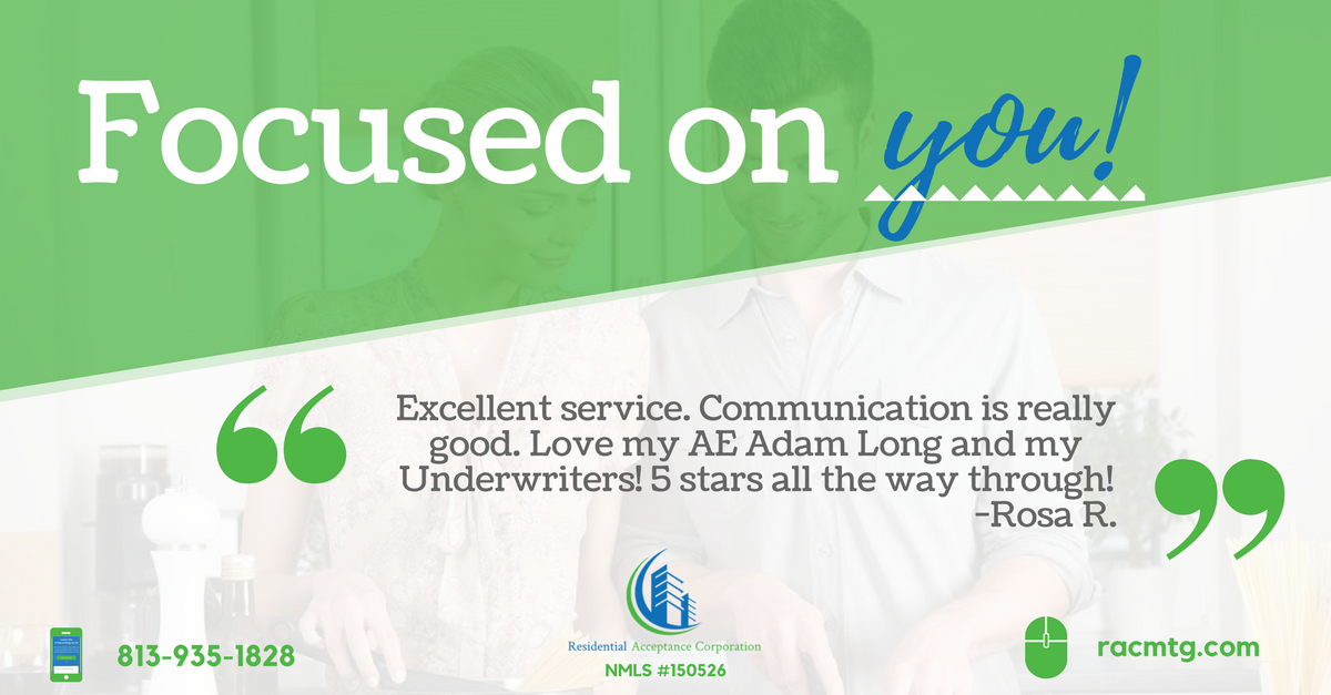 RACMTG1's tweet photo. We are focused on YOU! Let us help you restructure your difficult loans today. Give us a call at 813-935-1828. #racmtg #teamFUNding #customerfirst https://t.co/hAYJPBPelp