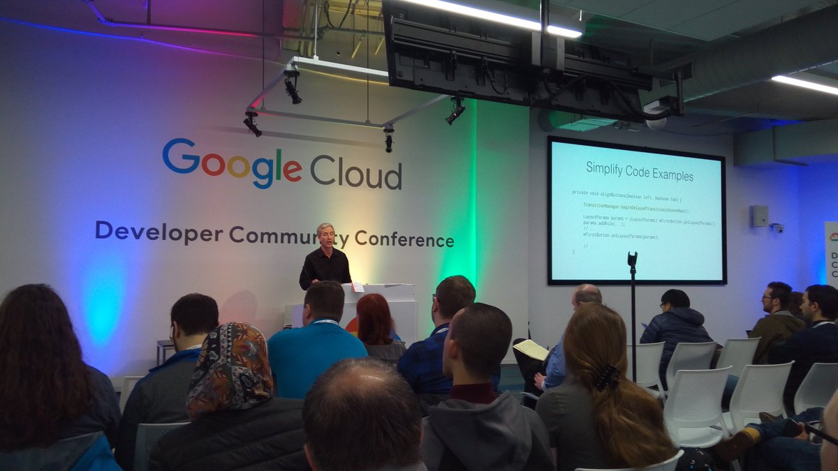 soloopio's tweet photo. During a tech presentation, do not worry if your slide code doesn't compile. You need to deliver core information. Mr. Haase, a Software Engineer at Google. #GCDC2018 Conference @GDGCloud @GCDCKampala https://t.co/ikZWEH8dbX