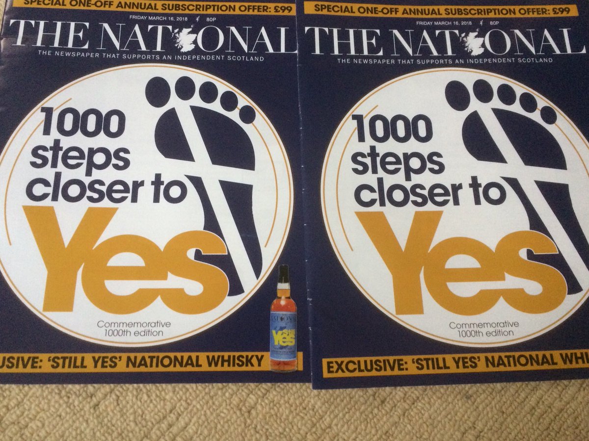 inchsaysaye's tweet photo. If you can, buy 2. Especially with this 1000th edition, magazine style @ScotNational #SaltireSteps #BuildYes #IndyNewspaper #SelfDetermination #CloserToYes https://t.co/YRKmm36V7b
