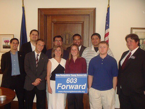 GarthCorriveau's tweet photo. A decade ago I was @NHYoungDems Pres. unveiling the #603Forward program & was immediately impressed with @GeneMartin He then stepped up to elect so many @NHDems statewide. He will be an OUTSTANDING @ManchesterDems Chair! Congrats Gene & #MHT #nhpolitics https://t.co/6Hn3eOPWc8