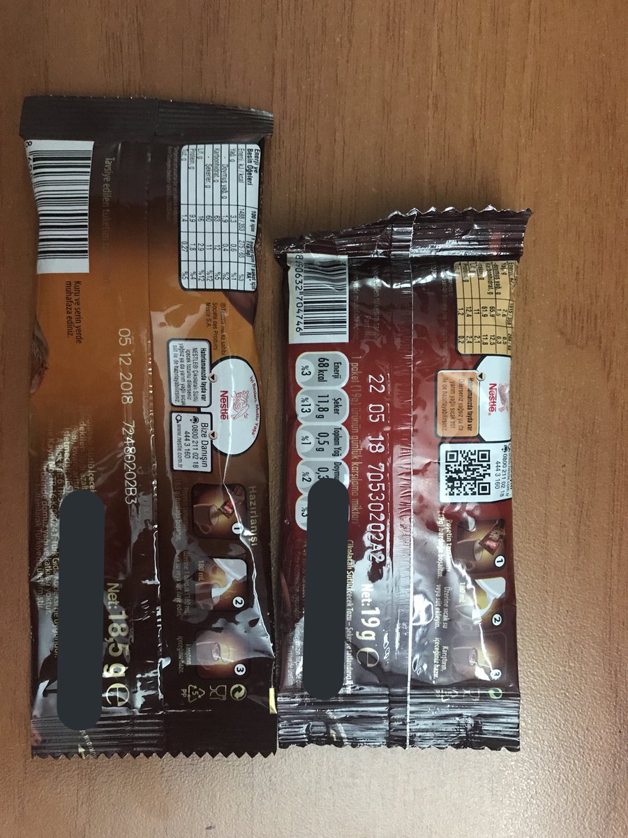 “Tebrikler tertemiz kazıklandık”
18.5 gr vs. 19 gr