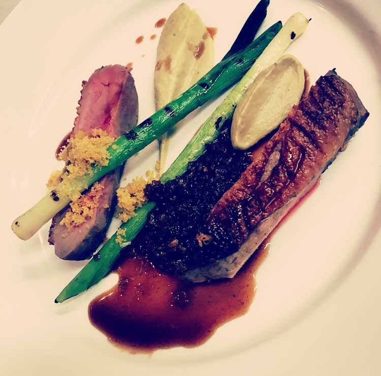 On the menu tonight <a href="/claudeskitchen/">Claude's Kitchen</a> | Duck breast, smoked aubergine purée, chargrilled leaks, calvados &amp; pear jus with a curry crumb

#parsonsgreen #sw6 #restaurant #seasonal #duck #finedining